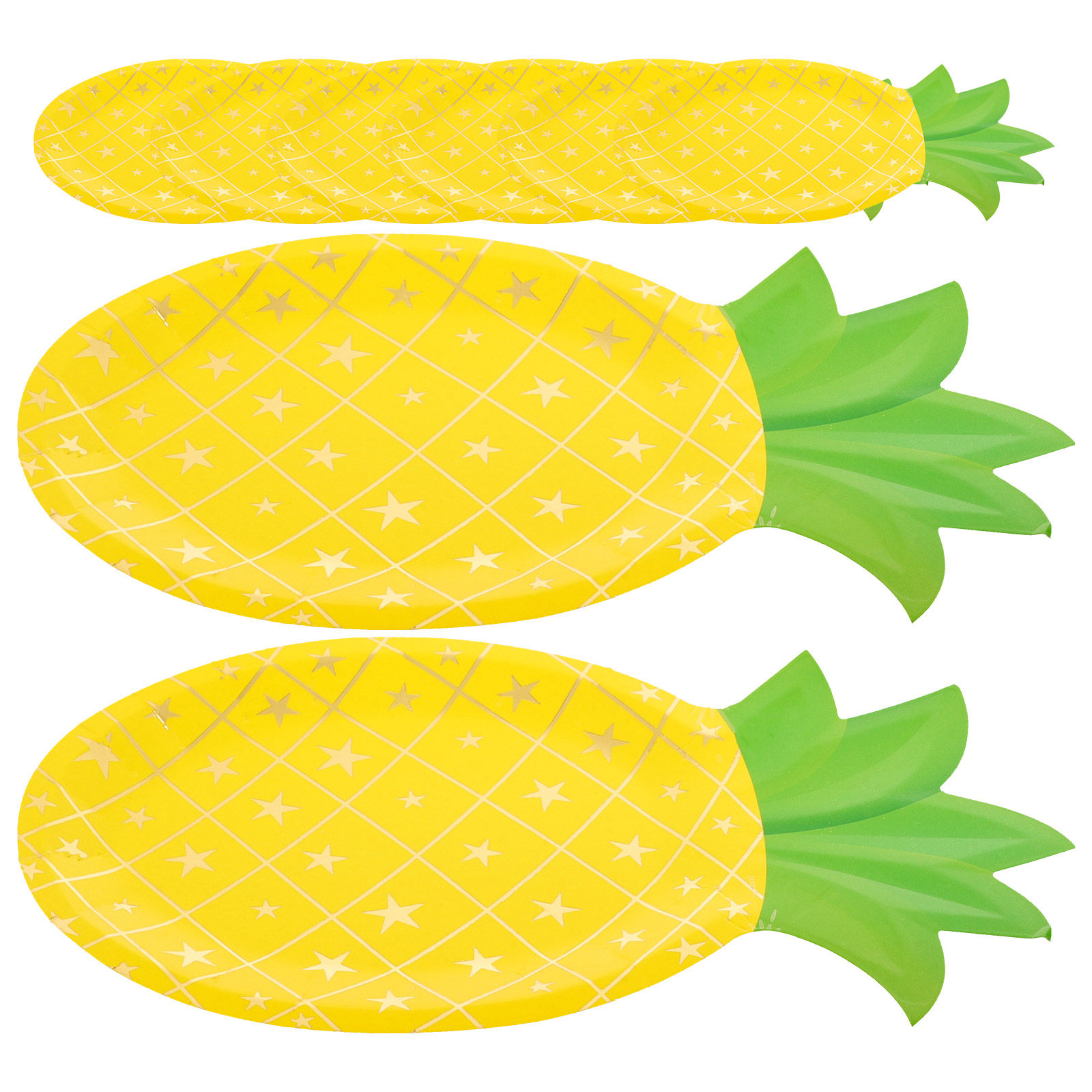 Wedding Supply In Bulk - 8 Stück Ananas-Pappteller Einweg-Party-Teller für Geburtstag,