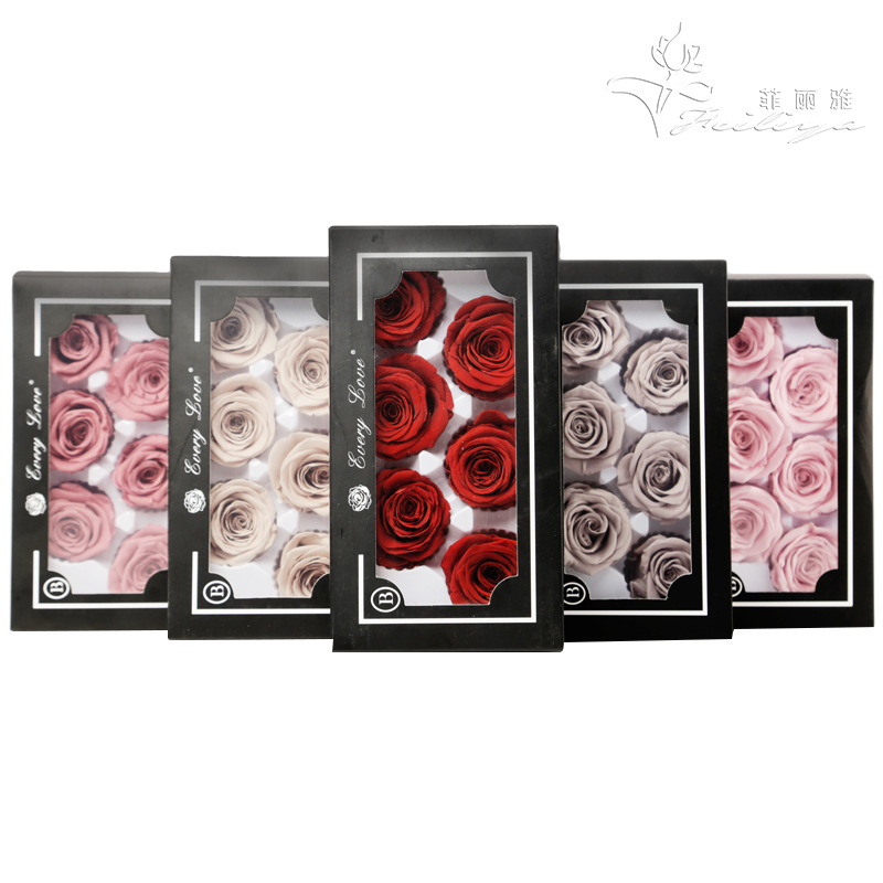 Wedding Supply In Bulk - 6 Stück ewige Rosenblütenköpfe, groß, 5–6