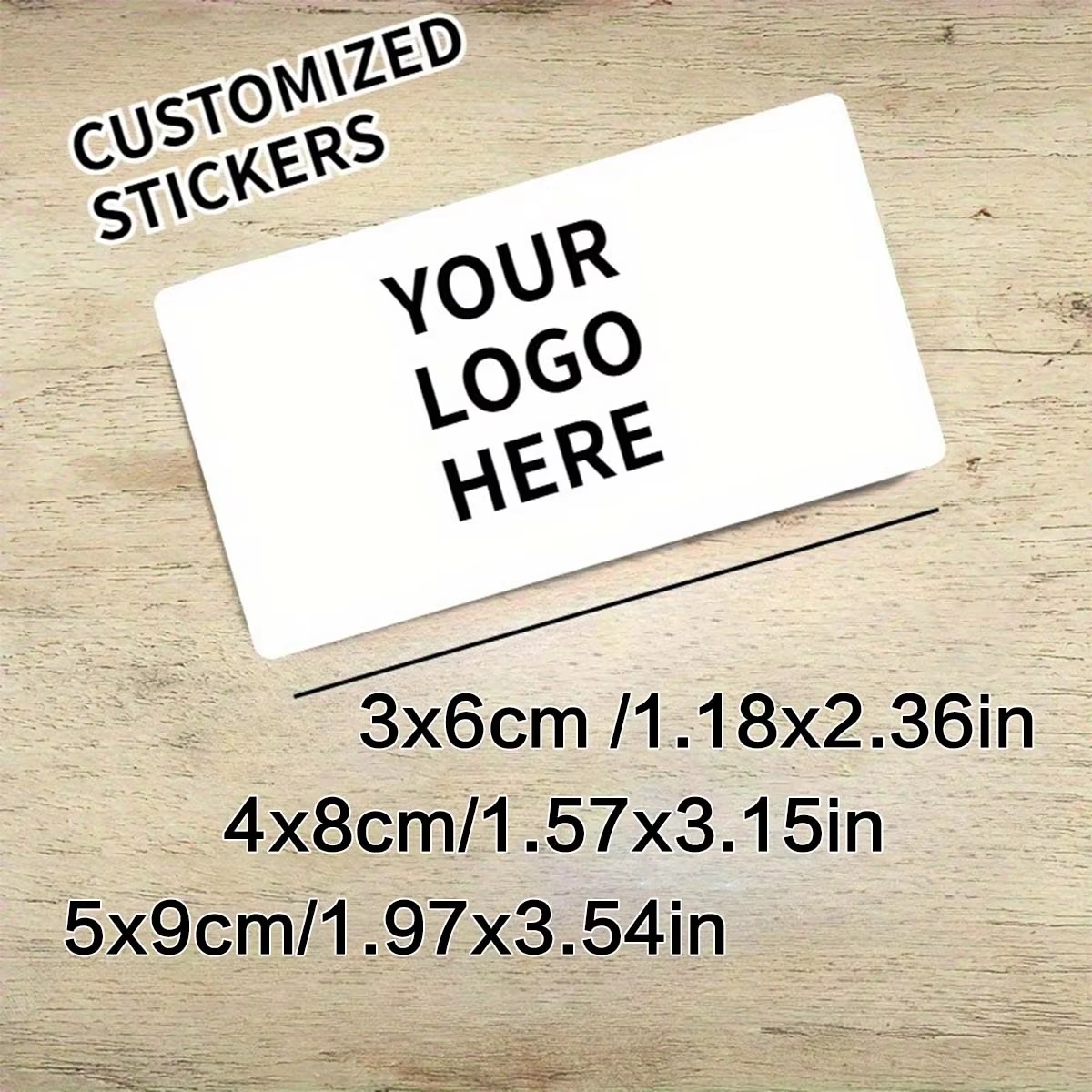 Wedding Shop - Maßgeschneiderte rechteckige Aufkleber – Personalisierte Logos