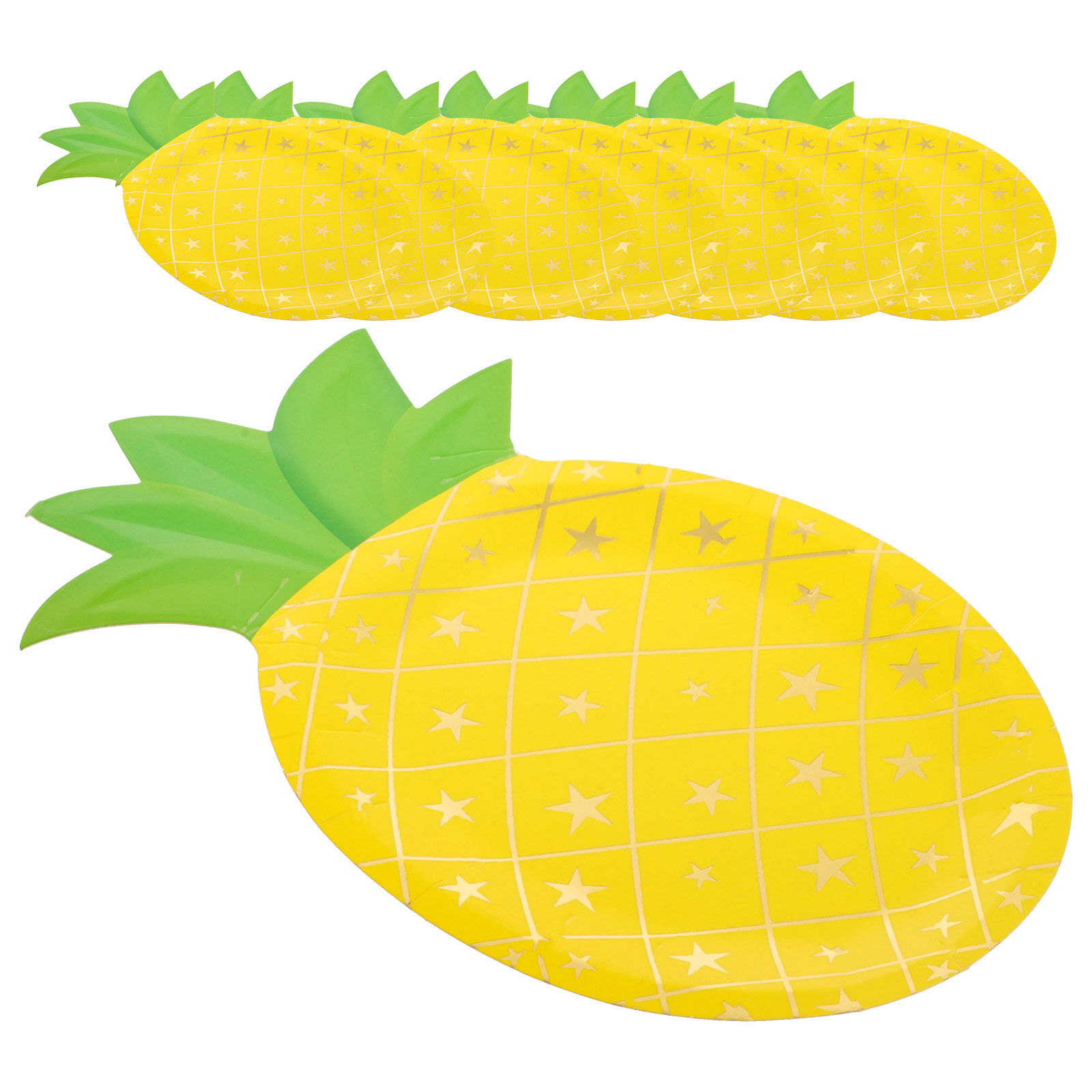 8 Stück Ananas-Pappteller Einw – Wedding Supply In Bulk Bewertung und Preis